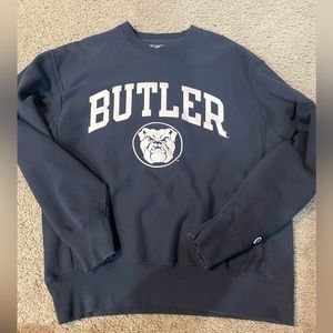 Vintage Champion Sweatshirt Size M Reverse Weave Butler University Bulldogs blue
